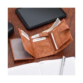 Bag Street vīriešu naudas maks, āda, brūns 882camel, 0000501009939
