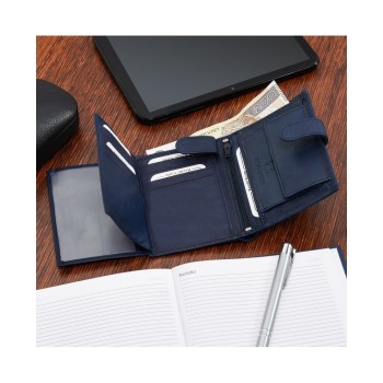 Bag Street vīriešu naudas maks, āda, tumši zils 882navy, 000051109936