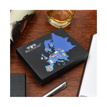 Beltimore vīriešu naudas maks, āda, RFID, 11,2 x 8cm, zils (navy), Beltimore D48 mini, 5903714318995