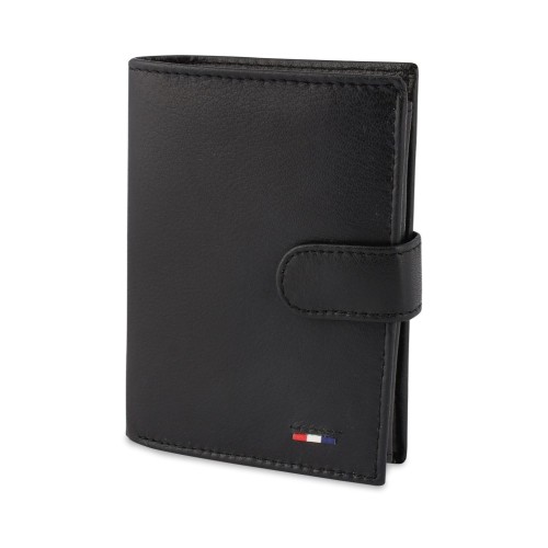 Beltimore vīriešu naudas maks, RFID, āda, 13 x 9,3cm, melns, Beltimore D49, 5903714314584