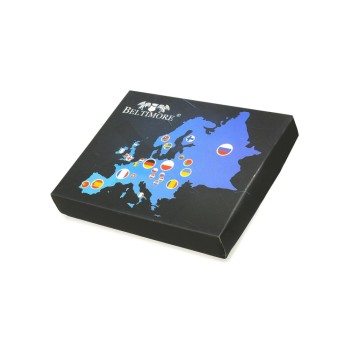 Beltimore vīriešu naudas maks, RFID, āda, 13 x 9,3cm, melns, Beltimore D49, 5903714314584