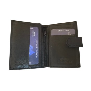 Beltimore vīriešu naudas maks, āda, RFID, 11,1 x 8,1cm compact, melns, D53 BLACK, 5903714314959