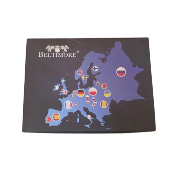 Beltimore vīriešu naudas maks, āda, RFID, 11,1 x 8,1cm compact, melns, D53 BLACK, 5903714314959