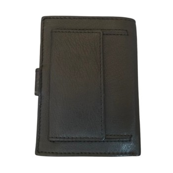 Beltimore vīriešu naudas maks, āda, RFID, 11,1 x 8,1cm compact, melns, D53 BLACK, 5903714314959