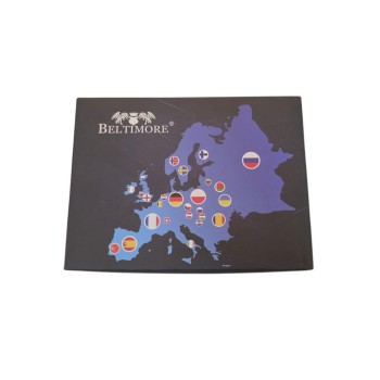 Beltimore vīriešu naudas maks, āda, RFID, 10,8 x 8,1cm compact, melns, D54 BLACK, 5903714314966