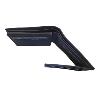 Beltimore vīriešu naudas maks, āda, RFID, 10,8 x 8,1cm compact, tumši zils (navy), D54 NAVY, 5903714337255