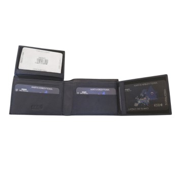 Beltimore vīriešu naudas maks, āda, RFID, 10,8 x 8,1cm compact, tumši zils (navy), D54 NAVY, 5903714337255