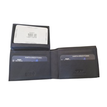 Beltimore vīriešu naudas maks, āda, RFID, 10,8 x 8,1cm compact, tumši zils (navy), D54 NAVY, 5903714337255