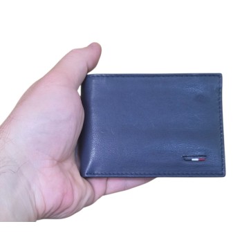 Beltimore vīriešu naudas maks, āda, RFID, 10,8 x 8,1cm compact, tumši zils (navy), D54 NAVY, 5903714337255