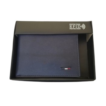 Beltimore vīriešu naudas maks, āda, RFID, 10,8 x 8,1cm compact, tumši zils (navy), D54 NAVY, 5903714337255