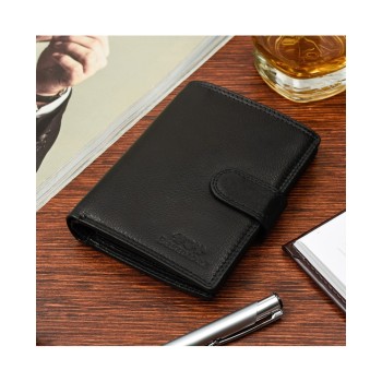 Beltimore vīriešu naudas maks, āda, RFID, 12,4 x 9,2cm, melns, Beltimore K45, 5903714318414