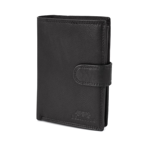 Beltimore vīriešu naudas maks, āda, RFID, 12,4 x 9,2cm, melns, Beltimore K45, 5903714318414