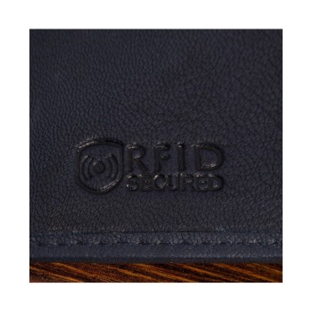 Beltimore vīriešu naudas maks, RFID, āda, 11,6 x 9cm, tumši zils (navy), Beltimore K47, 5903714338160
