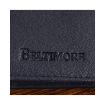 Beltimore vīriešu naudas maks, RFID, āda, 11,6 x 9cm, tumši zils (navy), Beltimore K47, 5903714338160