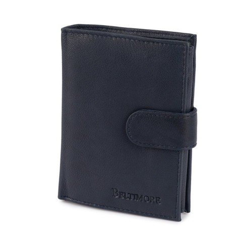Beltimore vīriešu naudas maks, RFID, āda, 11,6 x 9cm, tumši zils (navy), Beltimore K47, 5903714338160