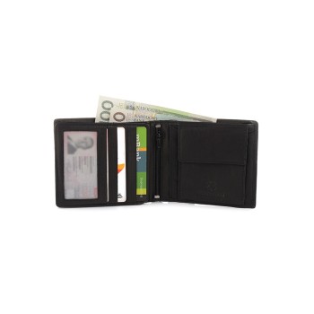 Bag Street vīriešu naudas maks, āda, 11,6 x 9cm, melns, Bag Street T41, 0000501167004