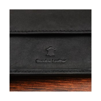 Beltimore vīriešu naudas maks, āda, RFID, 12 x 10,3cm, melns, Beltimore U91, 5903714318131