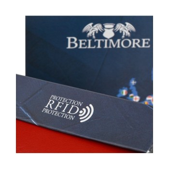 Beltimore vīriešu naudas maks, āda, RFID, 12 x 10,3cm, melns, Beltimore U91, 5903714318131